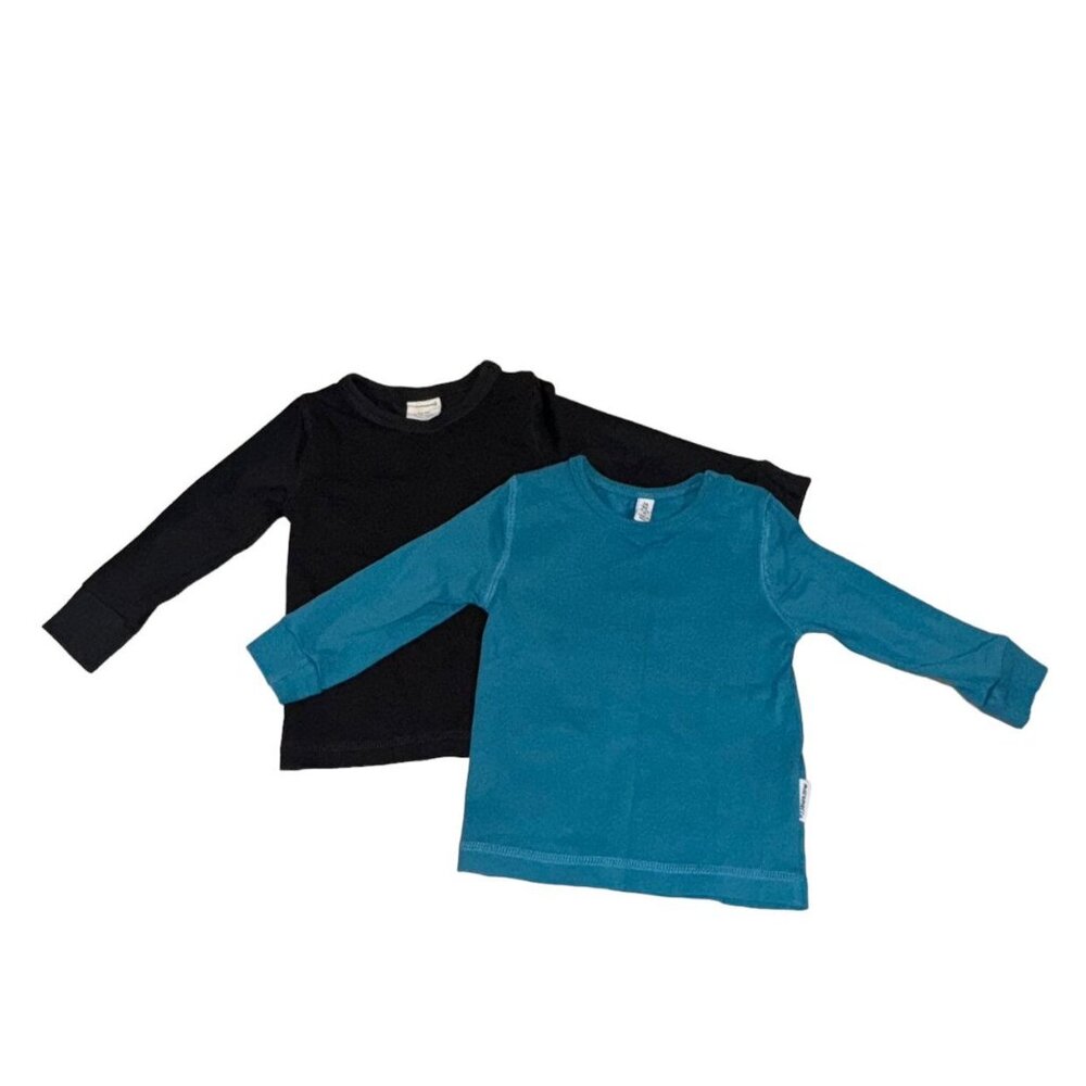 Maxomorra Bundle 2 Long Sleeve Shirts Blue Size 74/80 9-12 Months